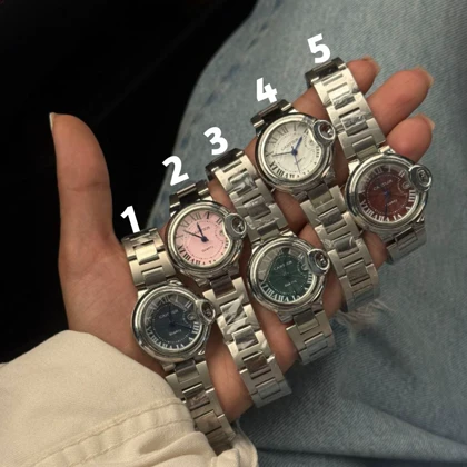 ساعت مچی زنانه طرح کارتیر بالن بلو تقویم دار