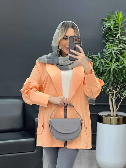 مانتو لینن سرشانه ژیله