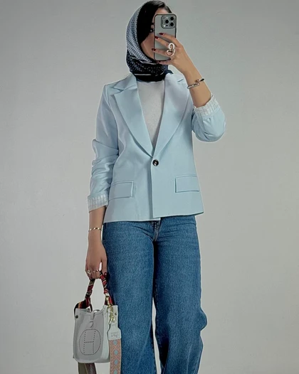 کت جیب پاکتی تک دکمه  کد 100170