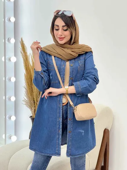 مانتو جین بغل سه دکمه کایلا