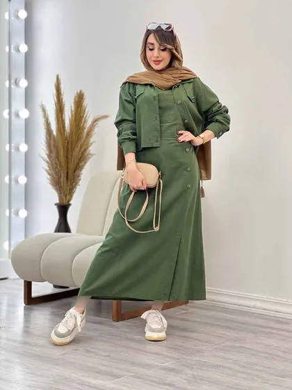 ست کت و سارافون جیب نما