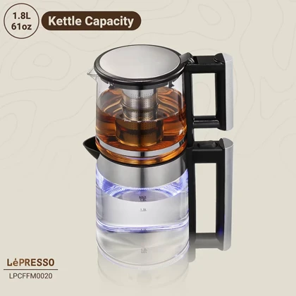 چای ساز برقی لپرسو Lepresso اصل مدل LPCFFM0020 طراحی شفاف