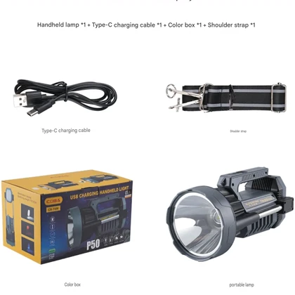 پروژکتور و چراغ قوه شارژی کوبا Coba مدل CB-T600 چندکاره برد 600 متر