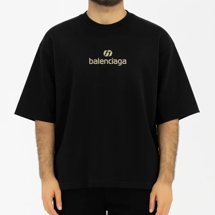 تیشرت باکسی مردانه با آستین سه ربع پارچه دورس سه نخ، ترکیب استایل مینیمال1404