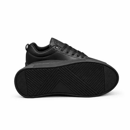کفش کتانی مردانه مدل ونس برشکا مشکی BERSHKA