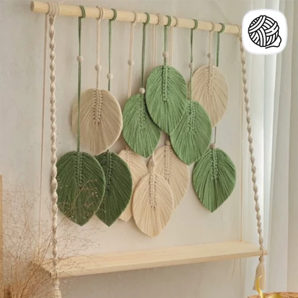 شلف مکرومه بافی 70cm مدل 11 برگ