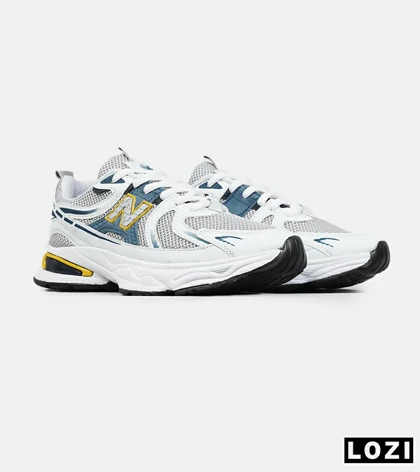 کفش کتانی مردانه و زنانه سفید طوسی آبی NEW BALANCE 990 مدل 8547