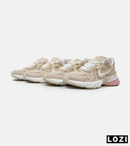 کفش کتانی زنانه کرم صورتی Nike cushlon مدل 5190