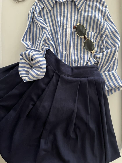 دامن لینن بلند تابستانه خنک و سبک - مدل ماریا کد 087