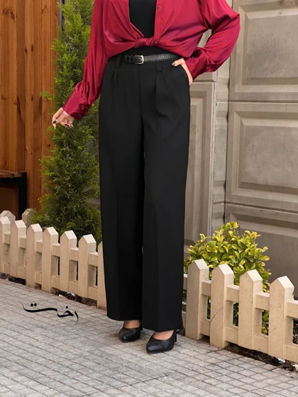 شلوار بگ پارچه ای مرگان