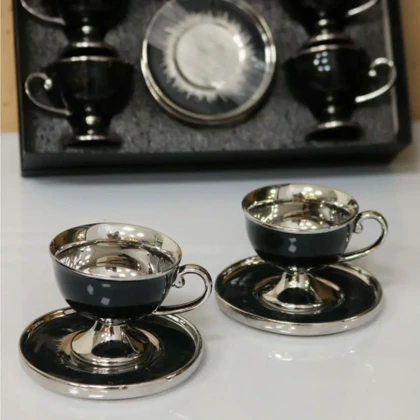 ست قهوه خوری شش نفره در دو رنگ