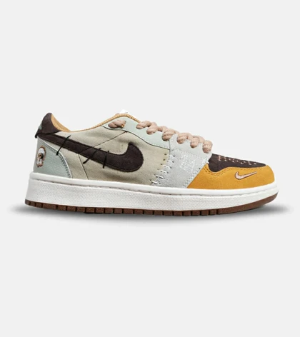 کفش کتانی مردانه و زنانه قهوه ای طوسی خردلی NIKE jordan Vodoo مدل 6193