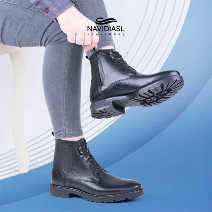 نیم بوت مردانه چرم کد 7026011