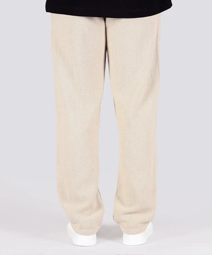 شلوار کنفی بگ و کمر کش کرم 1010