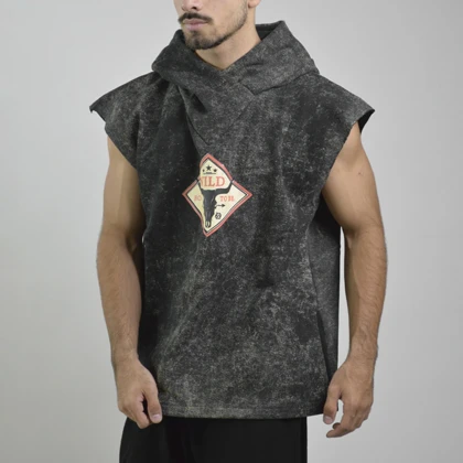 هودی آستین حلقه‌ای اسپرت سنگشور توکرکی مدل SPL-4F0698 مشکی