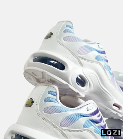 کفش کتانی مردانه و زنانه سفید بنفش آبی NIKE AirMax Plus TN Ultra مدل 7002