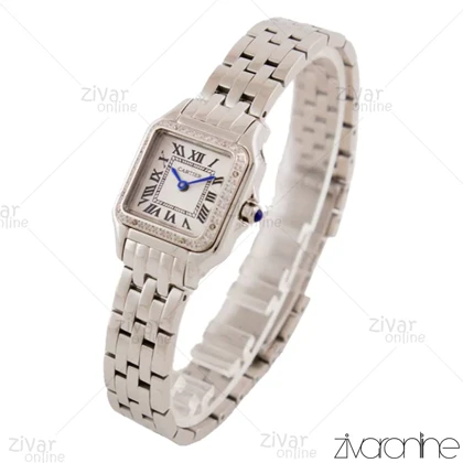 ساعت مچی کارتیر زنانه مدل پنته سیلور دور نگین 103802