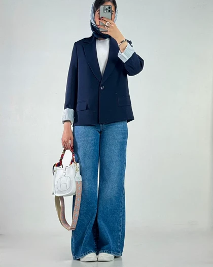 کت جیب پاکتی تک دکمه  کد 100170