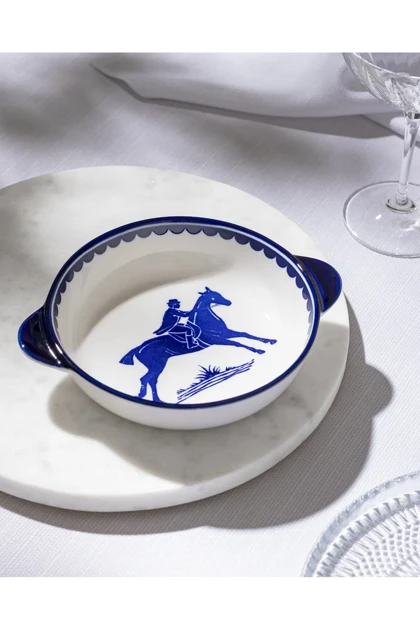 بشقاب سرو Madame Coco مدل Reve Bleu Tierra چینی استخوانی