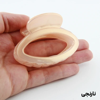 کلیپس دخترانه مدل بیضی ساده دو رنگ کوچک
