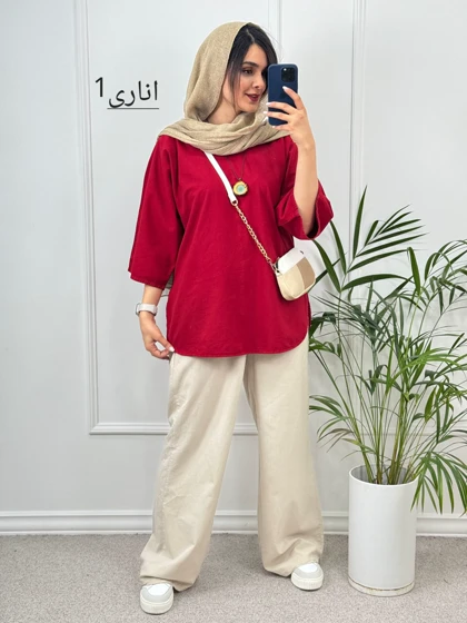 مانتو لینن دلبر( دارای ایراد جزئی )