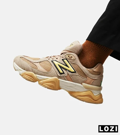 کفش کتانی مردانه کرم قهوه ای NEW BALANCE 9060