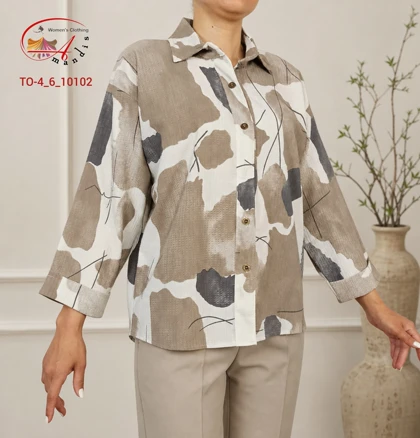 شومیز بلند جلو باز(TO-4-6-10102)