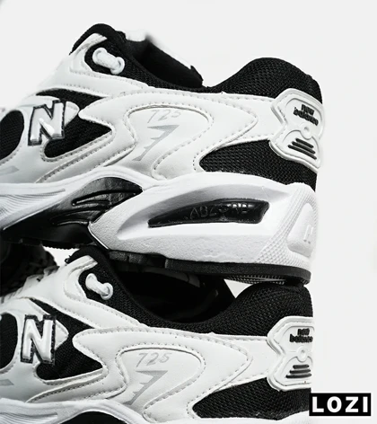 کفش کتانی مردانه و زنانه سفید مشکی NEW BALANCE 725