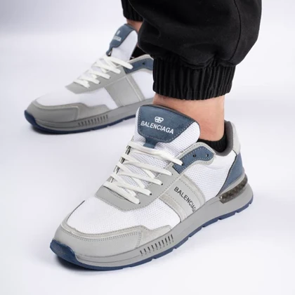 کفش و کتانی مردانه مدل بالنسیاگا BALENCIGA رنگ سفید طوسی