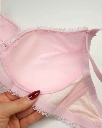 سوتین زنانه اسفنجی چهارخونه ریز سیلکا