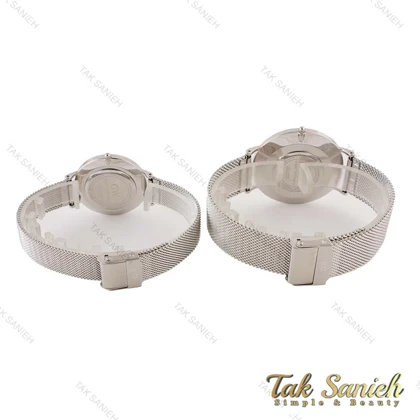 ساعت ست دنیل ولینگتون بند حصیری نقره ای صفحه سبز DW-4857-S