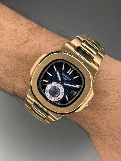 ساعت مچی پتک فیلیپ زیر ثانیه اتوماتیک رزگلد صفحه آبی Patek Philippe