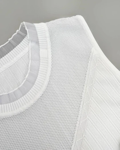 تاپ بافت یقه چین کد 4134