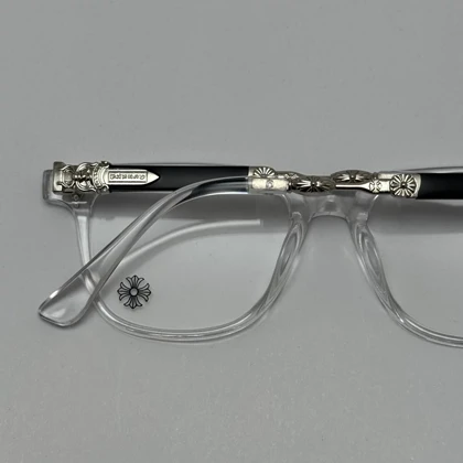 عینک بلوکات کروم هارتز کریستال نقره ای Chrome Hearts 2272 - کیفیت مستر