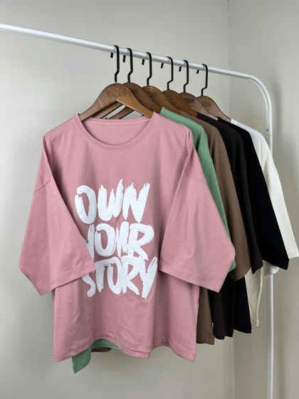 تیشرت باکسی Story چاپ پفکی