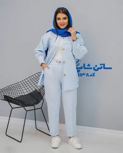 مانتو و شلوار راحیل کد: 1138