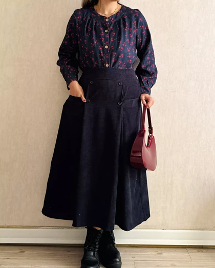 دامن مخمل کبریتی 5