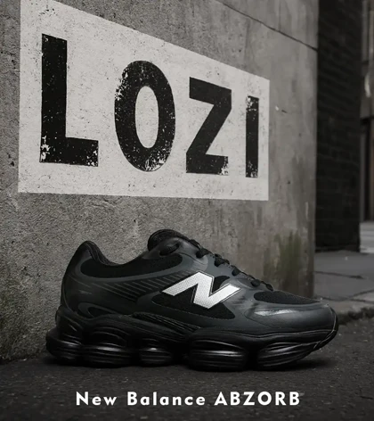 کفش کتانی مردانه و زنانه مشکی New Balance ABZORB 2000 مدل 8010