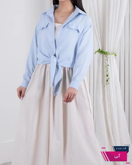 شومیز وارداتی گره‌ای جیب نما FASHION