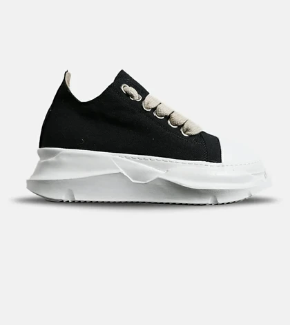 کفش کتانی مردانه مشکی سفید Rick Owens