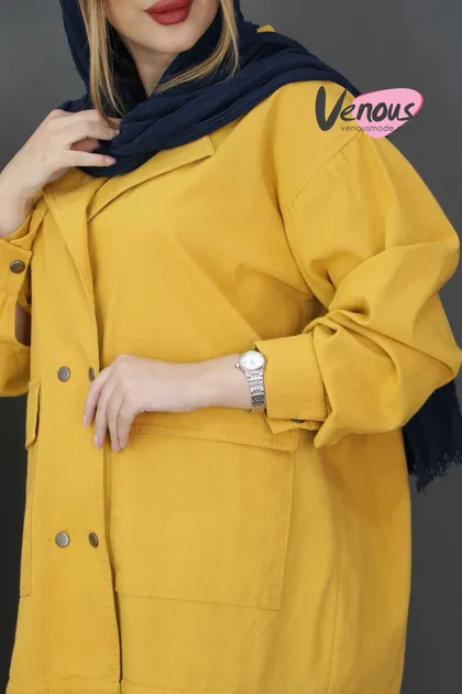 مانتو کتی لینن شش دکمه