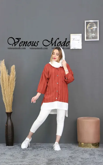 شومیز پیراهنی ترکیبی