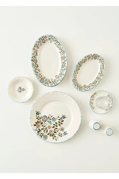 سرویس صبحانه‌خوری 12 نفره Bella Maison مدل Vintage استون‌ور - آبی