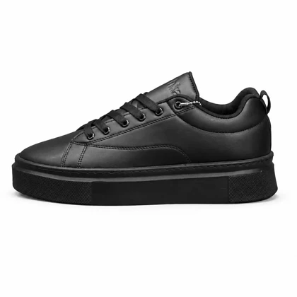 کفش کتانی مردانه مدل ونس برشکا مشکی BERSHKA