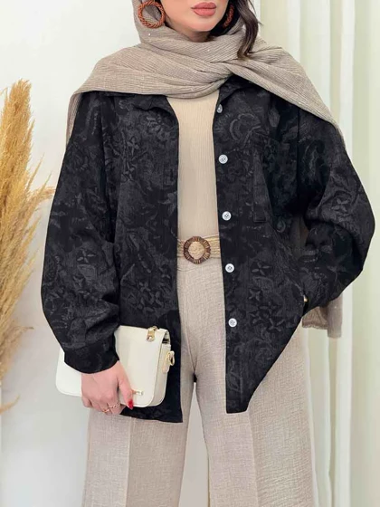 شومیز طرح دار تک جیب دوریس