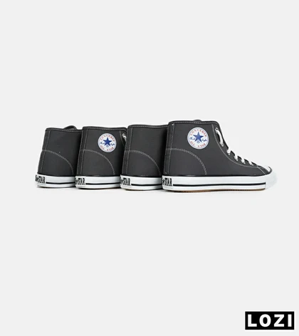 کفش کتانی ساق‌دار مردانه و زنانه طوسی All STAR مدل 7087