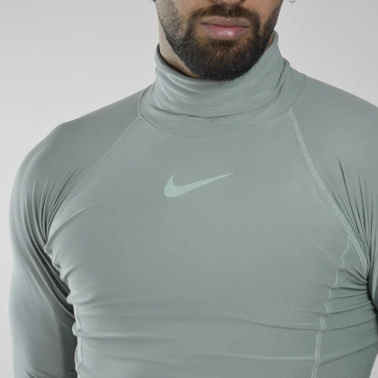 بلوز یقه اسکی ورزشی مردانه نایک مدل mub-8910 طوسی روشن