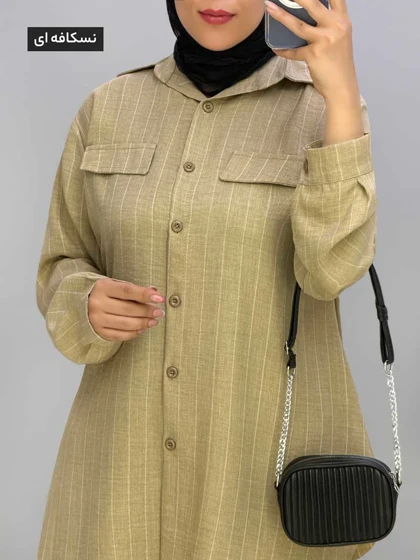 مانتو سایز بزرگ شانتون مودا کد 9571165