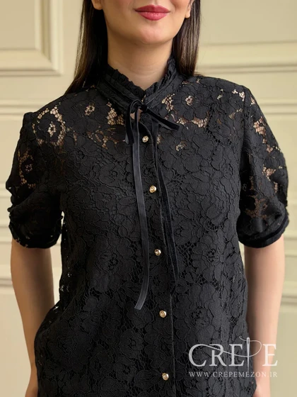 شومیز آستین کوتاه دانتل