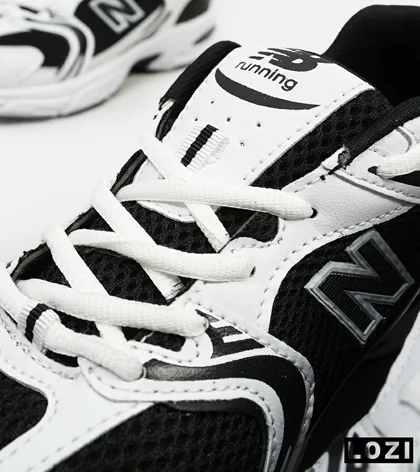 کفش کتانی بزرگ پا سفید مشکی NEW BALANCE 530 مدل 5139